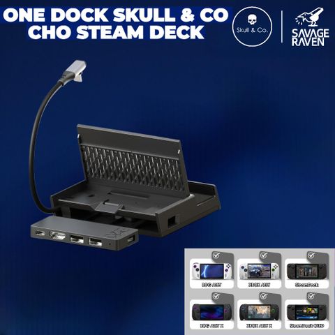  One Dock Savage Raven by Skull & Co Cho Steam Deck 