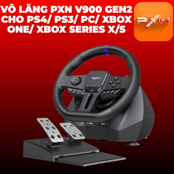  Vô Lăng Chơi Game PXN V900 Gen2 Cho PS4/ PS3/ PC/ Xbox One/ Xbox Series X/S 