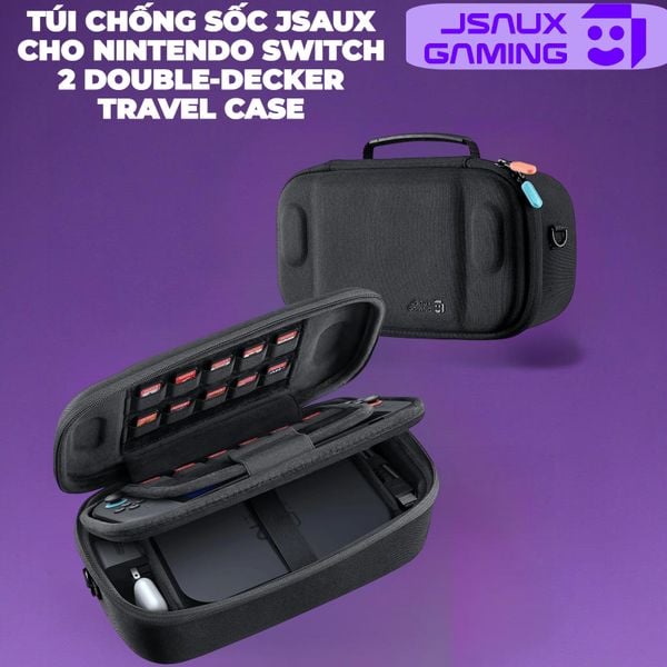  Túi Chống Sốc Jsaux Cho Nintendo Switch 2 Double-decker Travel Case 