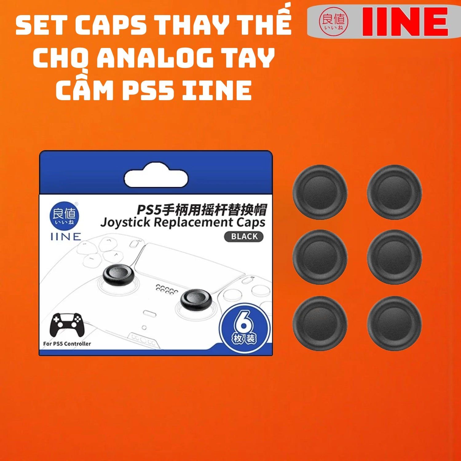  Set Caps thay thế Cho Analog Tay Cầm Ps5 IINE 