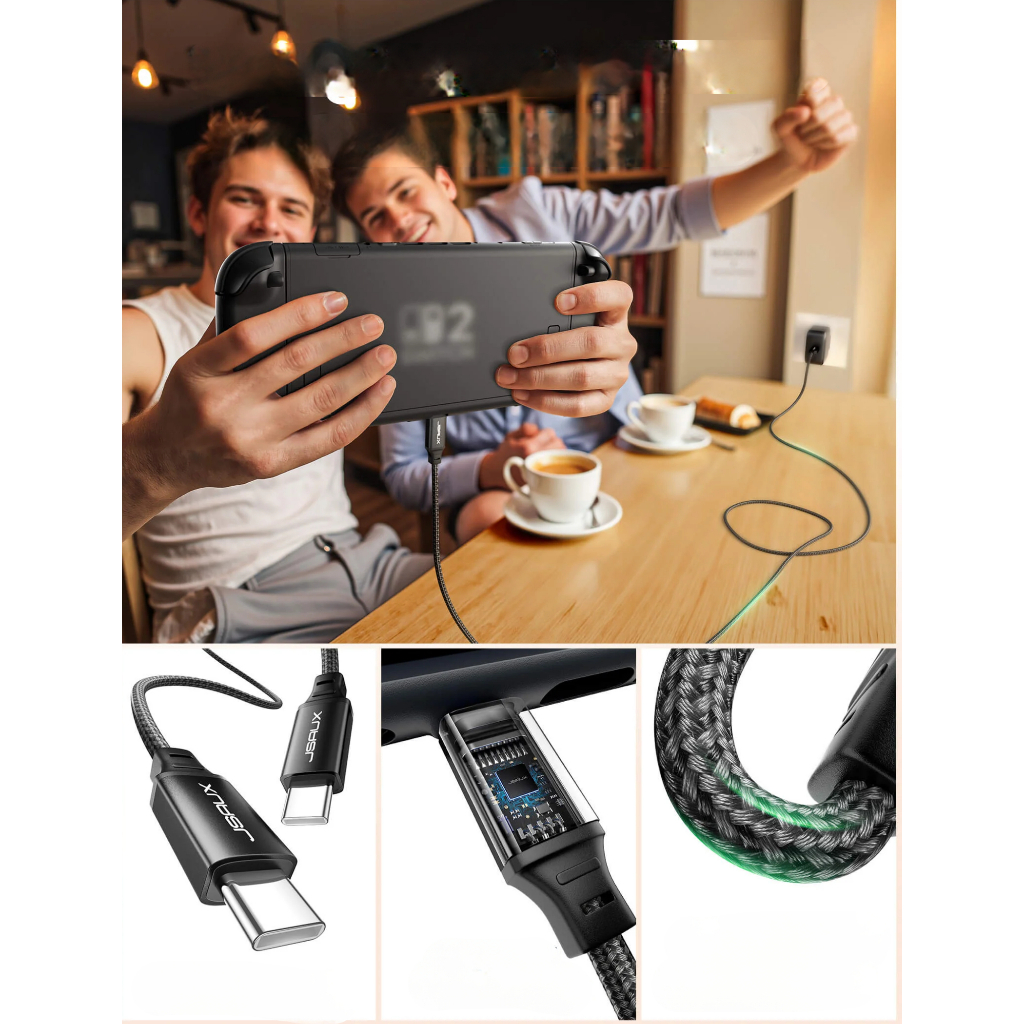  Củ Sạc cho Nintendo Switch 2/ Steam Deck/ Asus Rog Ally Jsaux 65W 