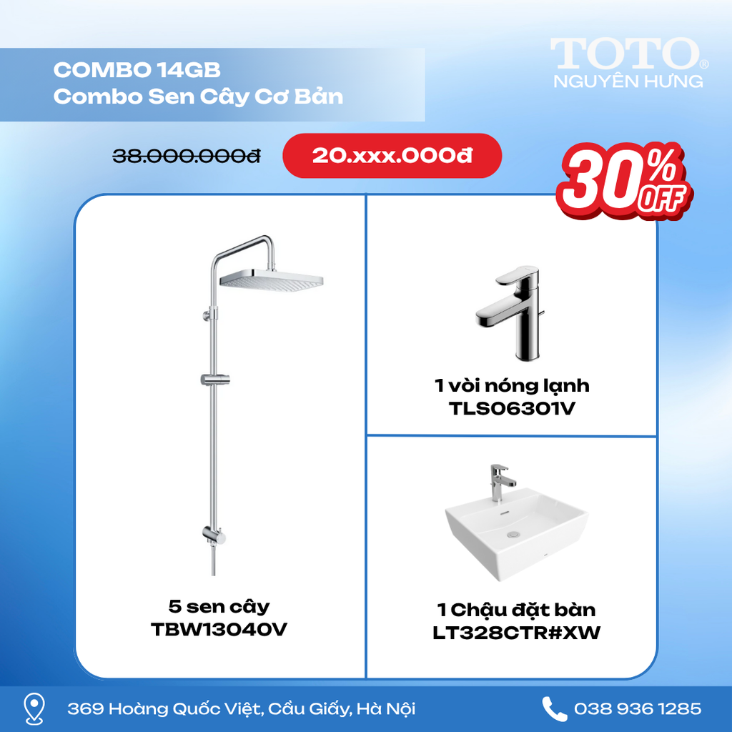 COMBO 14GB - Combo Sen Cây Vòi Chậu Cơ Bản