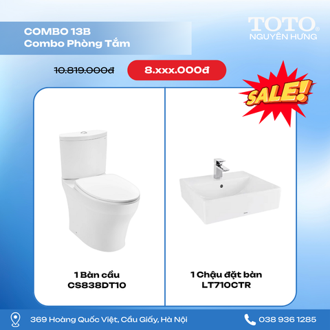  COMBO 4NEW - Combo Bàn Cầu Chậu Lavabo Cao Cấp 