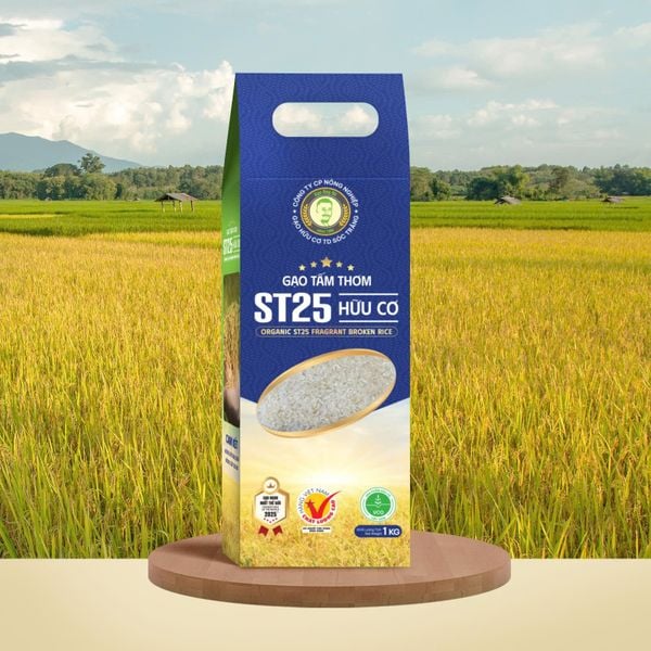  GẠO TẤM THƠM ST25 HỮU CƠ / ORGANIC ST25 FRAGRANT BROKEN RICE 1KG - 100% SẢN XUẤT TẠI SÓC TRĂNG 