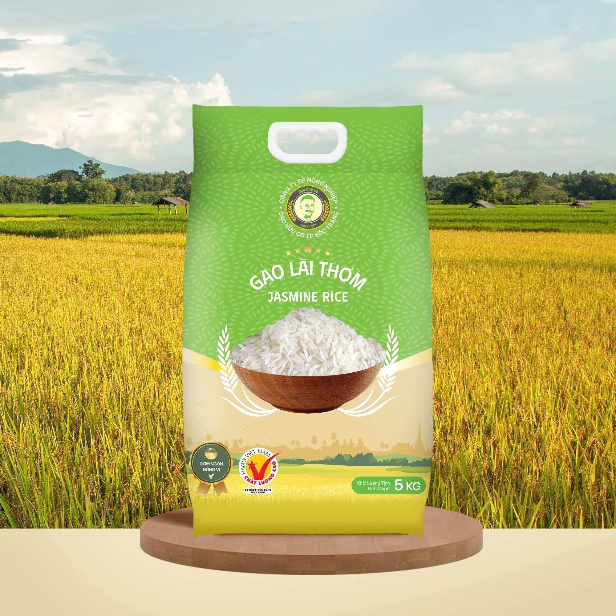  GẠO LÀI THƠM - CHÂU THÀNH/CHAU THANH JASMINE RICE 5KG - 100% SẢN XUẤT TẠI SÓC TRĂNG 