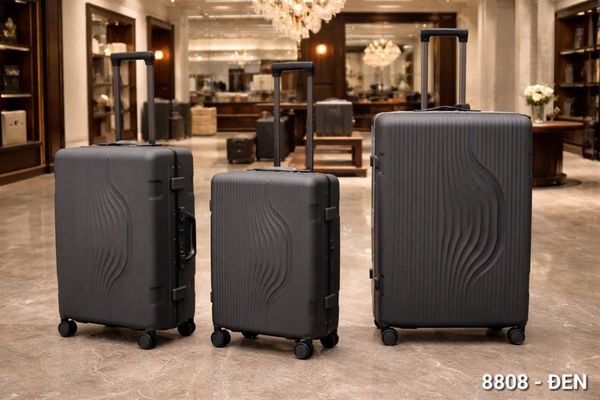  Vali kéo Travelking nhựa PP khung nhôm khoá sập cao cấp size 20/24/28 inch 