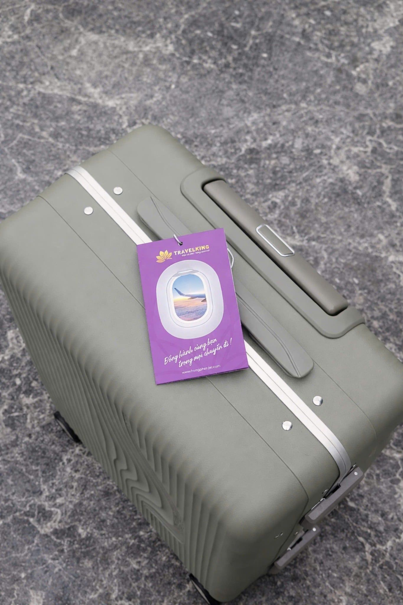  Vali kéo Travelking nhựa PP khung nhôm khoá sập cao cấp size 20/24/28 inch 