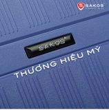  Vali kéo nhựa Sakos Porta siêu nhẹ siêu bền size 20 inch 