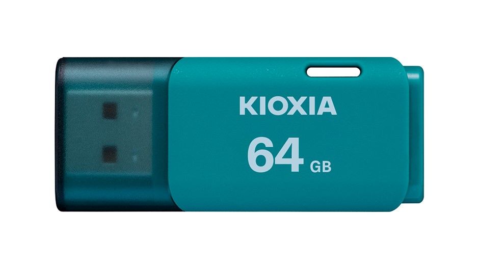  USB KIOXIA TransMemory U202 64GB USB 2.0 xanh nhạt có lỗ treo 