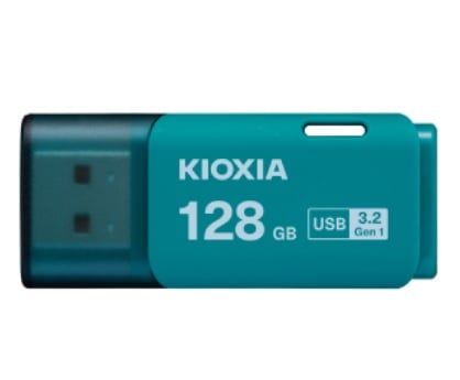  USB KIOXIA TransMemory U301 128GB USB 3.2 Gen 1 xanh nhạt - có lỗ treo 