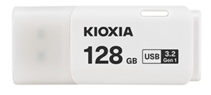  USB KIOXIA TransMemory U301 128GB USB 3.2 Gen 1 màu trắng - có lỗ treo 