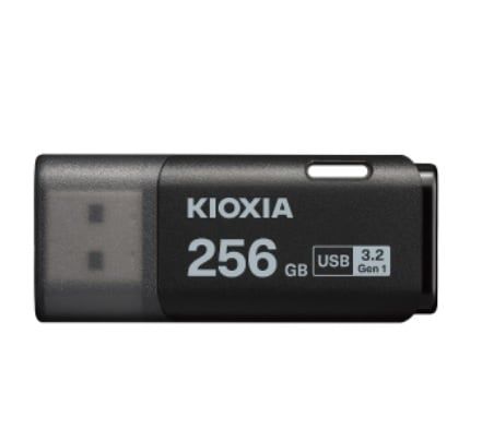 USB KIOXIA TransMemory U301 256GB USB 3.2 Gen 1 màu đen - có lỗ treo
