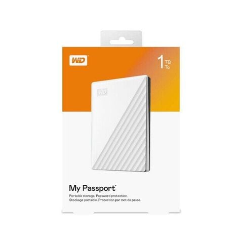 Ổ cứng HDD WD My Passport Portable 1TB 2.5 inch USB 3.2 gen1 - Trắng