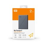 Ổ cứng HDD WD My Passport 2TB 2.5 inch USB 3.2 Silicon Xám 