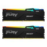  RAM Kingston Fury Beast RGB 32GB (2x16GB) DDR5 6000MHz Desktop 