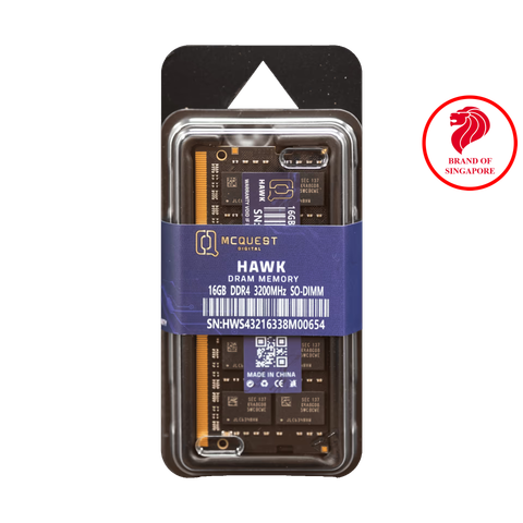 RAM McQuest Hawk 16GB DDR4 3200MHz Laptop
