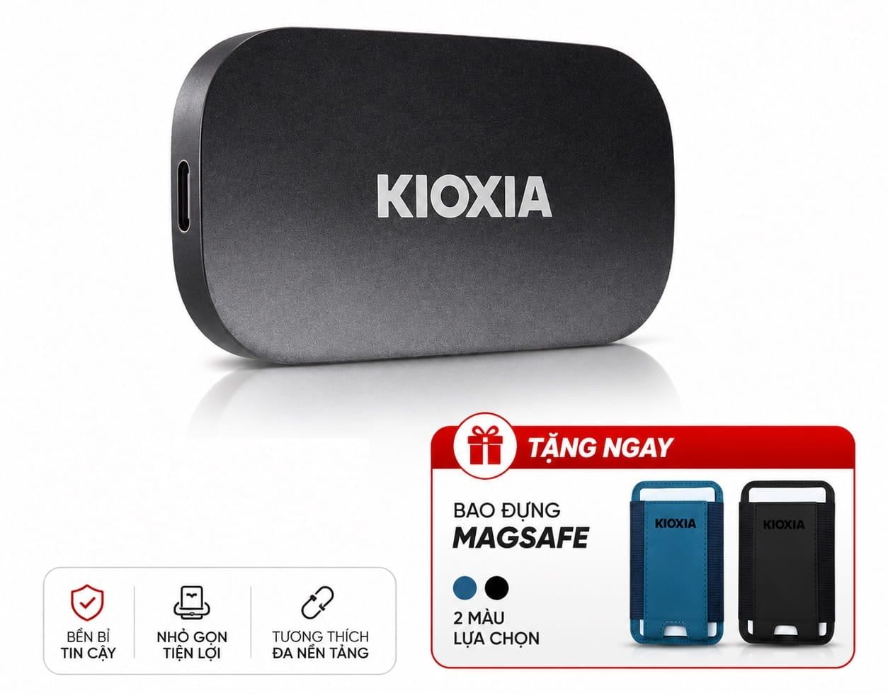  Ổ cứng di động SSD KIOXIA EXCERIA PLUS G2 1TB USB 3.2 Gen 2 R1050 