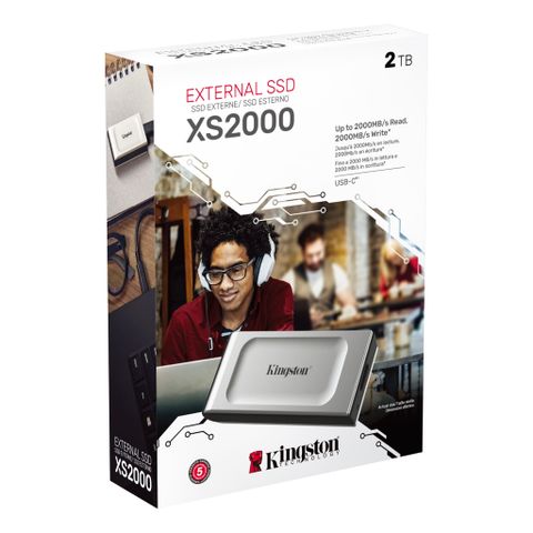 Ổ cứng di động SSD Kingston XS2000 2TB USB 3.2 Gen 2x2 R2000 W2000