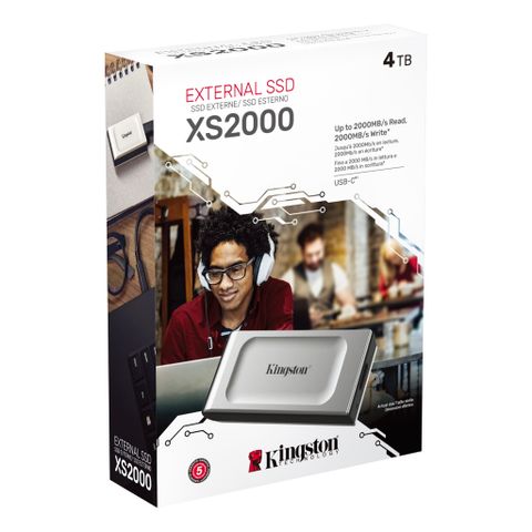 Ổ cứng di động SSD Kingston XS2000 4TB USB 3.2 Gen 2x2 R2000 W2000