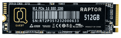 Ổ cứng SSD McQuest Raptor 512GB NVMe PCIe Gen 3x4 M.2 2280