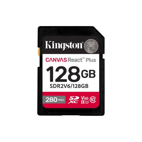 Thẻ nhớ Kingston Canvas React Plus 128GB SDXC C10 UHS-II U3 V60 R280MB/s