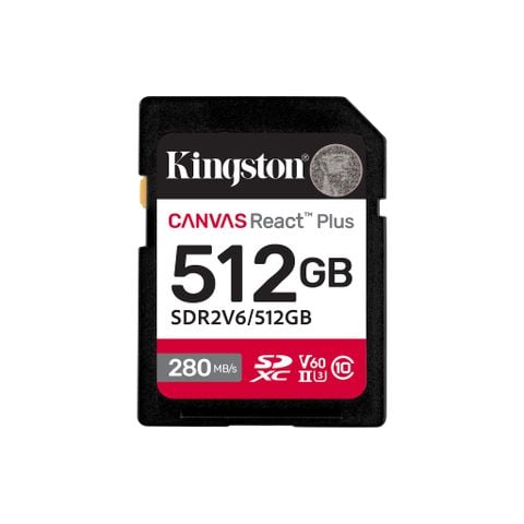 Thẻ nhớ Kingston Canvas React Plus 512GB SDXC UHS-II 280MB/s