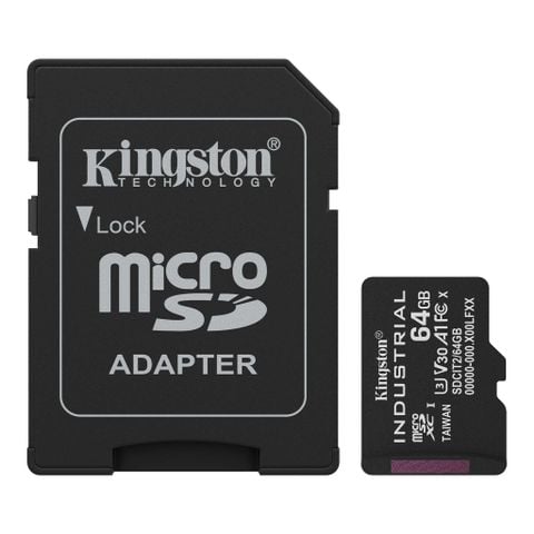 Thẻ nhớ Kingston Industrial 64GB microSDHC UHS-I 100MB/s