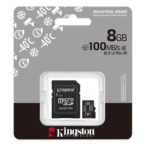 Thẻ nhớ Kingston Industrial 8GB microSDHC UHS-I 100MB/s