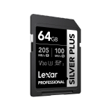  Thẻ nhớ Lexar Professional Silver Plus 64GB SDXC C10 U3 V30 R205MB/s 