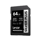  Thẻ nhớ Lexar Professional Silver Plus 64GB SDXC C10 U3 V30 R205MB/s 