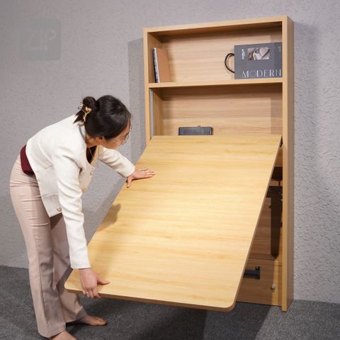 Bàn gấp tường LIZI - MDF = Melamin