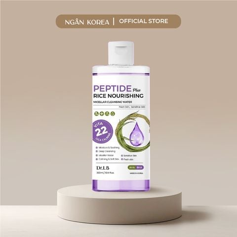 Tẩy trang trắng da chống lão hoá Peptide DR.LB cao cấp Hàn Quốc 300ml (Màu tím)