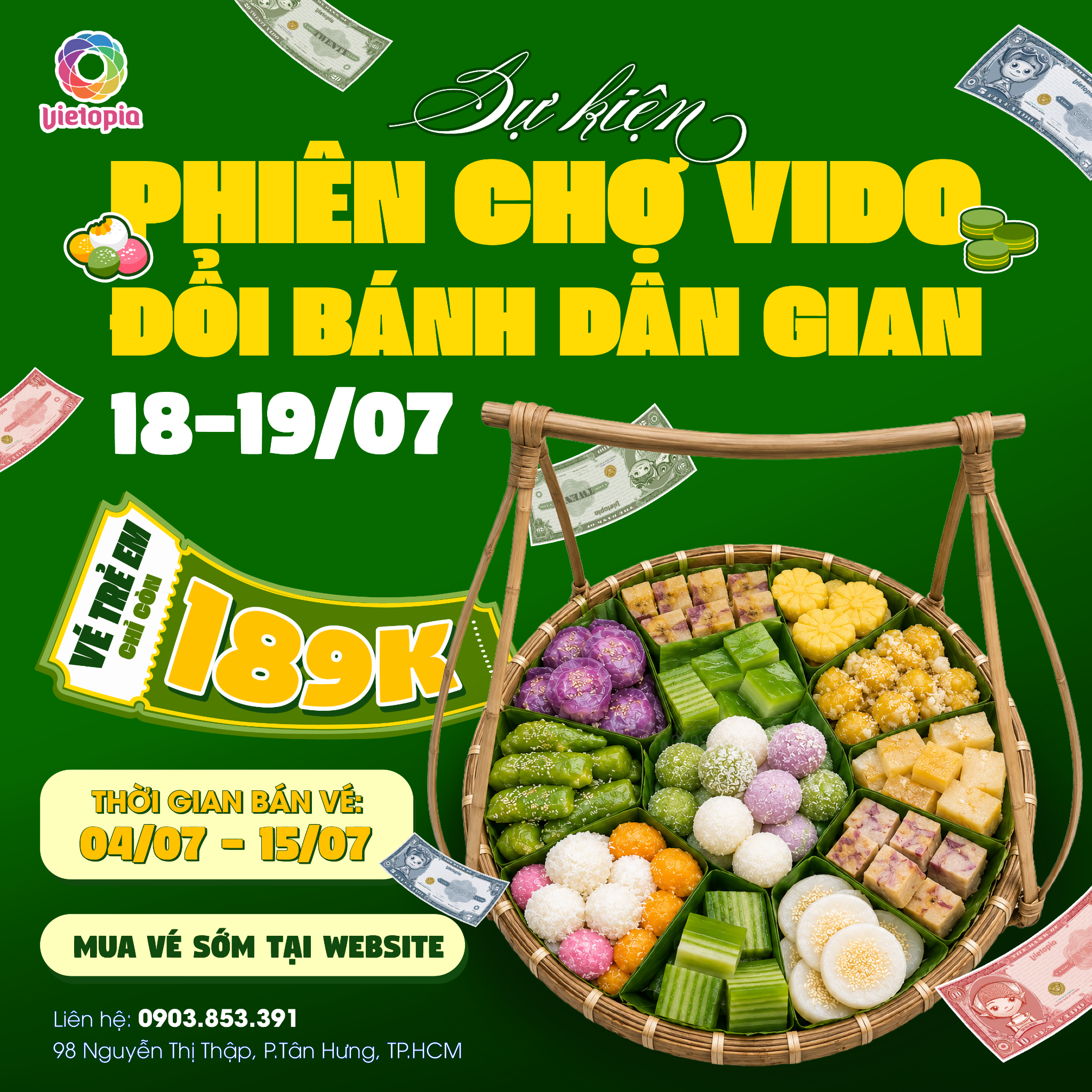  VÉ SỰ KIỆN PHIÊN CHỢ VIDO 