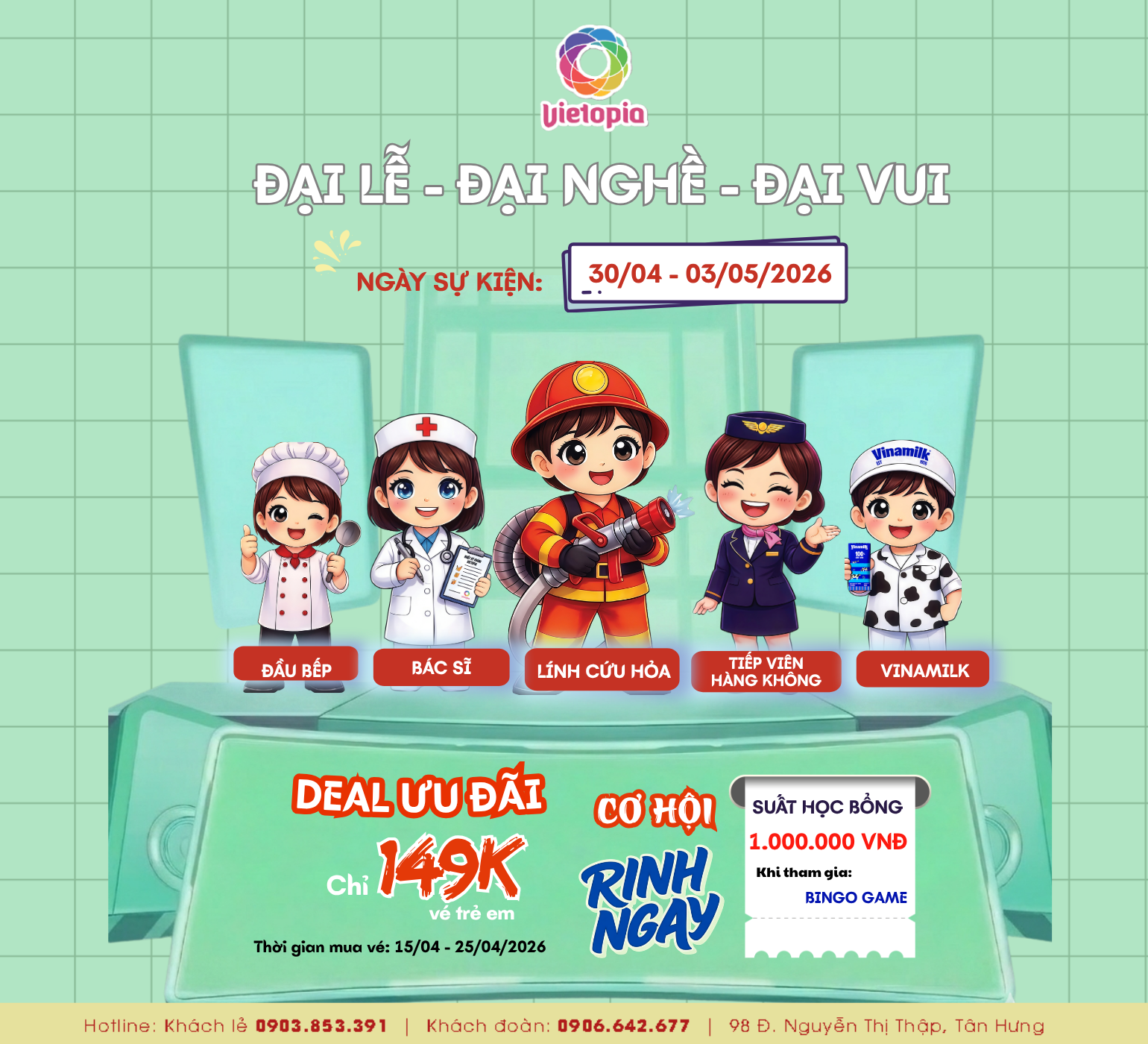  VÉ ĐẠI LỄ 30.4 