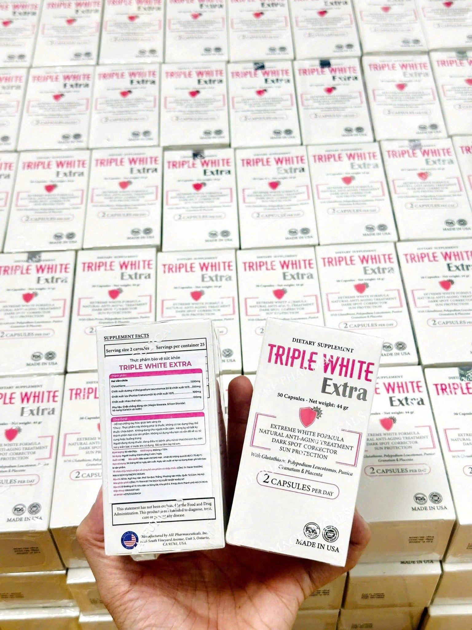  Triple White - Viên uống trắng da hỗ trợ làm đều màu 