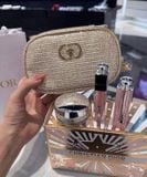  Set Dior Holiday 2025 4 món gồm 1 son lip glow 001 + 1 son maximizer 001 + 1 kem dưỡng 15ml + túi gift lấp lánh + box giấy ngôi sao vàng 
