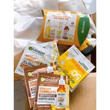  [Set 6 Gói] Bộ Sample 2 chống nắng + 2 serum Garnier Ngày + 2 Serum Garnier Đêm 