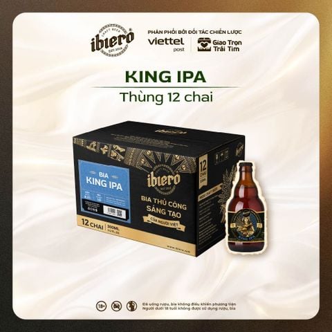 BIA KING IPA THÙNG 12 CHAI x 330ML
