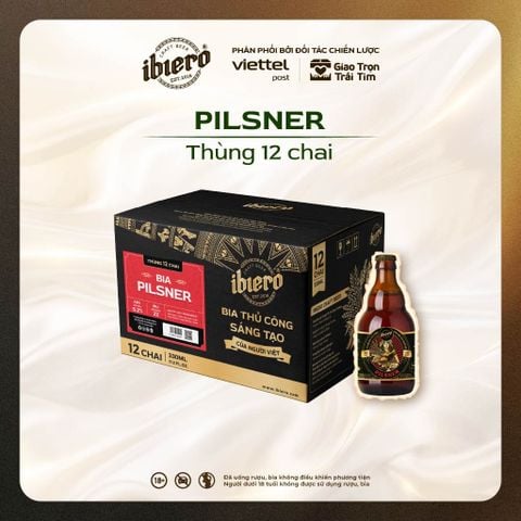 Bia Pilsner Thùng 12 chai x330ml