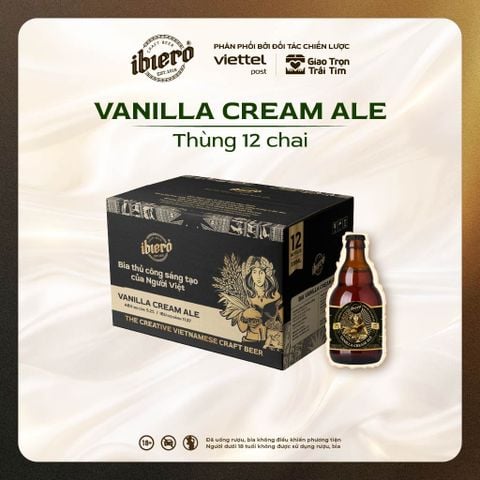 BIA VANILLA CREAM ALE THÙNG 12 CHAI x 330ML