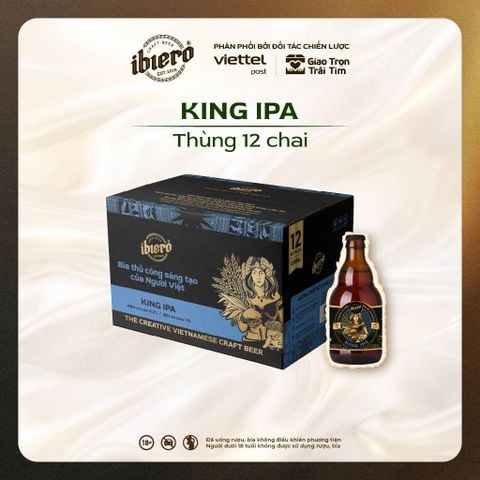 BIA KING IPA THÙNG 12 CHAI x 330ML