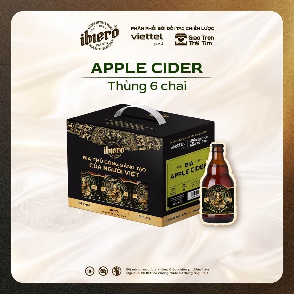 BIA APPLE CIDER THÙNG 6 CHAI x 330ML