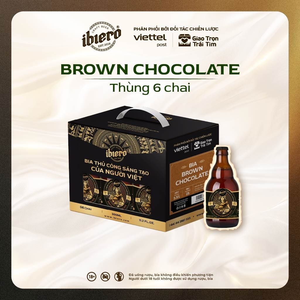 Bia Brown Chocolate Thùng 6 chai x330ml