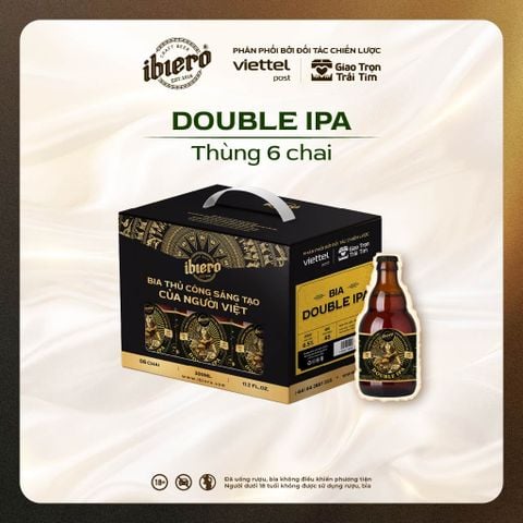 BIA DOUBLE IPA THÙNG 6 CHAI x 330ML