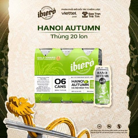 HANOI AUTUMN - BIA THỦ CÔNG PACK 6 LON