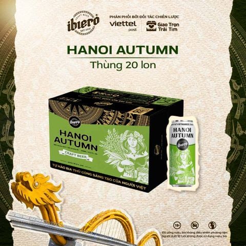 HANOI AUTUMN - BIA THỦ CÔNG THÙNG 20 LON