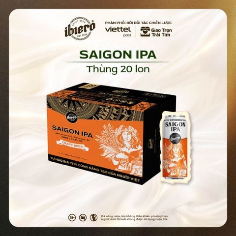 BIA SAIGON IPA THÙNG 20 LON x 330ML