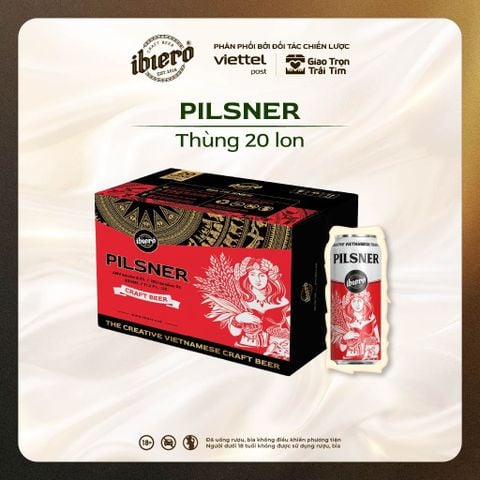 BIA PILSNER THÙNG 20 LON x 330ML