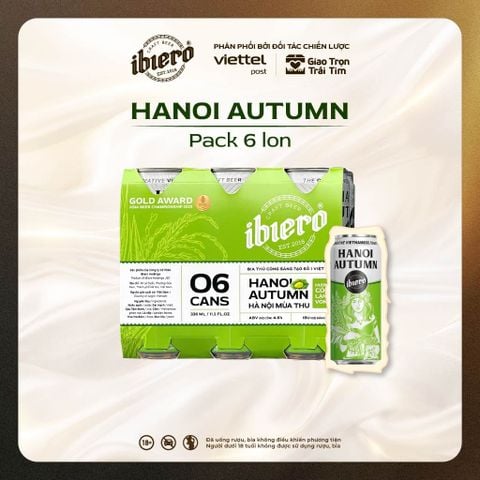 BIA HANOI AUTUMN THÙNG 6 LON x 330ML