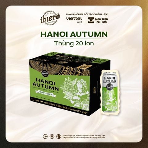 BIA HANOI AUTUMN THÙNG 20 LON x 330ML